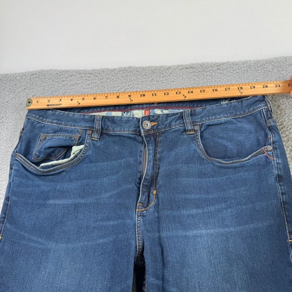 Tommy Bahama Mens Sand Drifter Authentic‎ Straight Jeans 42x29 Dark Wash Indigo